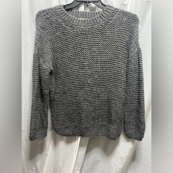 Anthropologie Sweaters - Anthropologie Alpaca Wool Blend Loose Knit Gray Crewneck Sweater Size Medium
